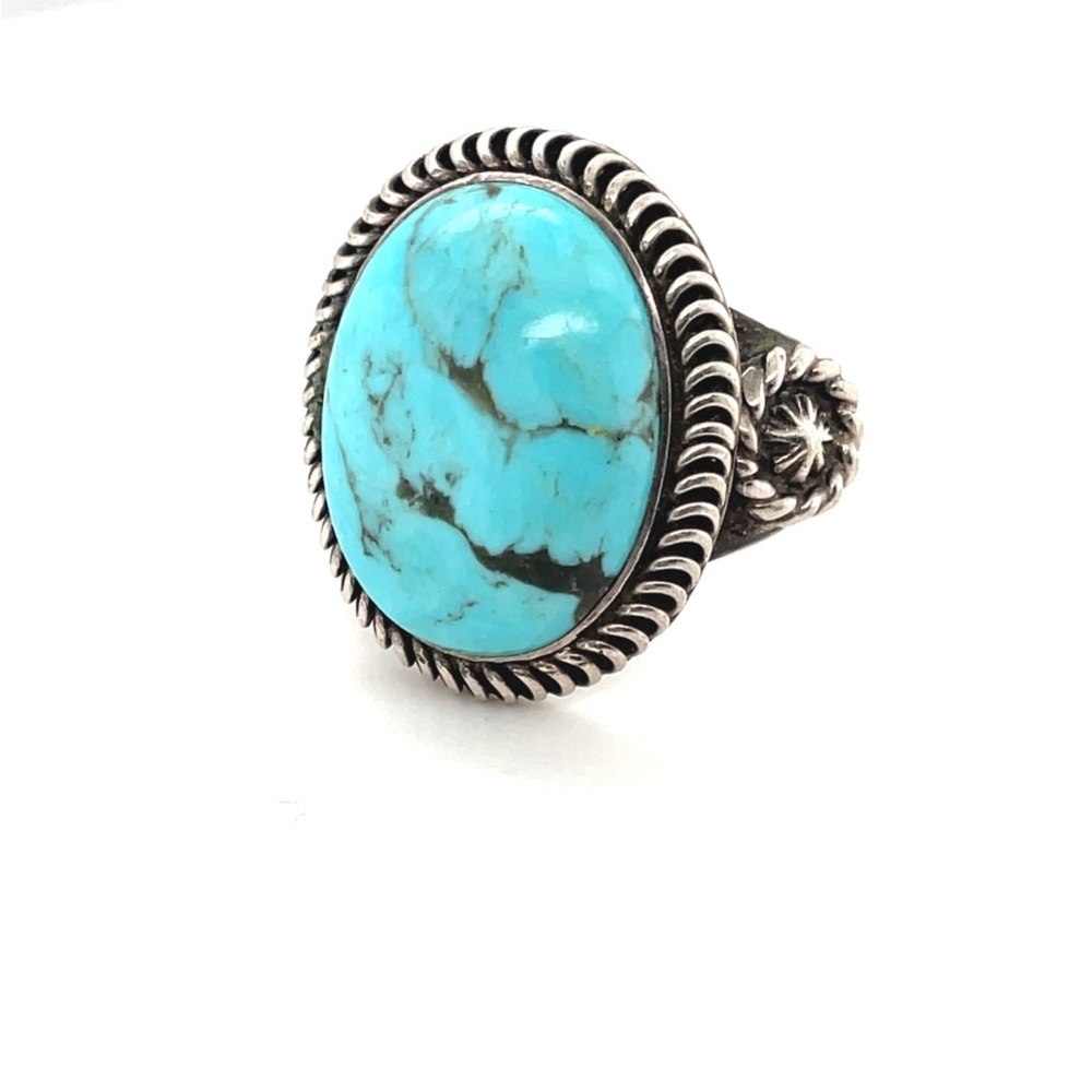 Vintage Navajo Native American Ring Signed RB